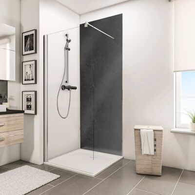 Schulte DecoDesign Duschrückwand Hochglanz Stein Anthrazit 100x255 cm Schulte DecoDesign Duschrückwand Hochglanz Stein Anthrazit 100x255 cm