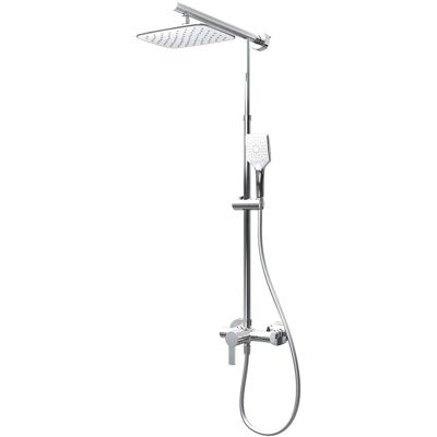 Schulte DuschMaster Rain mit Einhebelmischer White Style Eckig Schulte DuschMaster Rain mit Einhebelmischer White Style Eckig