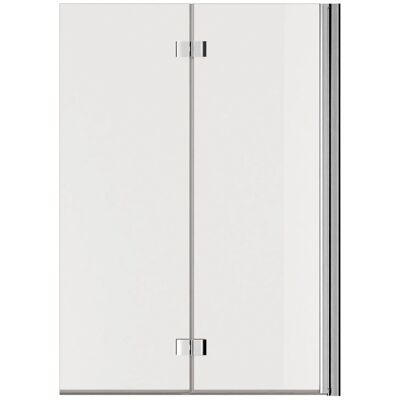 Schöner Wohnen Badewannenaufsatz Elara 140 cm x 100 cm Chrom 2-teilig Schöner Wohnen Badewannenaufsatz Elara 140 cm x 100 cm Chrom 2-teilig
