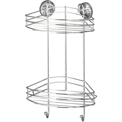 Wenko Vacuum-Loc Eckregal Chrom 2 Etagen Wenko Vacuum-Loc Eckregal Chrom 2 Etagen