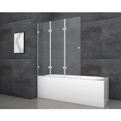 Aurlane Badewannenfaltwand Silver Elegance 120 cm x 140 cm Chrom 3-flügelig Aurlane Badewannenfaltwand Silver Elegance 120 cm x 140 cm Chrom 3-flügelig