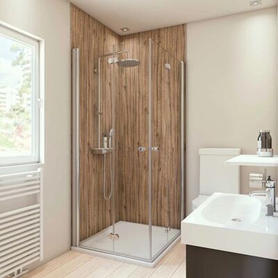 Breuer Duschrückwand Eiche Aluminium Holzdekor 150 cm x 255 cm Breuer Duschrückwand Eiche Aluminium Holzdekor 150 cm x 255 cm