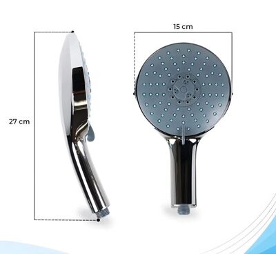 Bath4U Duschkopf 150mm & 3/4 Zoll Anschluss 7 Strahlarten inkl. Schlauch 1 5m Bath4U Duschkopf 150mm & 3/4 Zoll Anschluss 7 Strahlarten inkl. Schlauch 1 5m