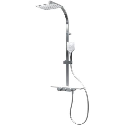 Schulte Duschsystem Rain II mit Ablage White Style Thermostat Schulte Duschsystem Rain II mit Ablage White Style Thermostat