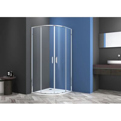 Sanotechnik Rundduschkabine Chrom 90/90x200 cm ESG Easy-Clean Sanotechnik Rundduschkabine Chrom 90/90x200 cm ESG Easy-Clean