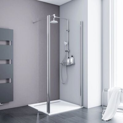Schulte AlexaStyle 2.0 Duschwand Walk In mit bewegl. Element 80 x 30 x 190 cm Schulte AlexaStyle 2.0 Duschwand Walk In mit bewegl. Element 80 x 30 x 190 cm
