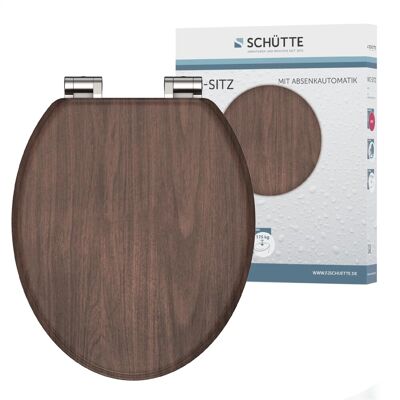 Schütte Dunkelholz Soft-Close MDF WC-Sitz - Badezimmerzubehör Schütte Dunkelholz Soft-Close MDF WC-Sitz - Badezimmerzubehör