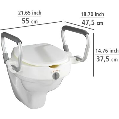 Wenko WC-Sitzerhöhung Secura mit Stützgriffen 130 kg Tragkraft Weiß Wenko WC-Sitzerhöhung Secura mit Stützgriffen 130 kg Tragkraft Weiß