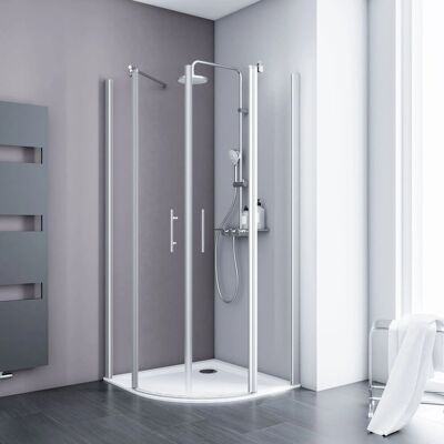 Schulte ExpressPlus Runddusche AlexaStyle2.0 4-tlg. Alu-Natur Radius 55cm Schulte ExpressPlus Runddusche AlexaStyle2.0 4-tlg. Alu-Natur Radius 55cm