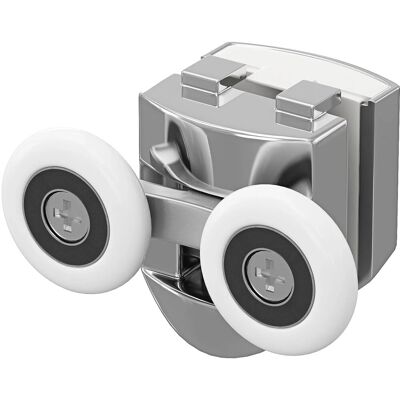 baliv Türlaufrolle Doppelt Oben 2 cm Verchromt für Duschkabine Belfast II und Br baliv Türlaufrolle Doppelt Oben 2 cm Verchromt für Duschkabine Belfast II und Br