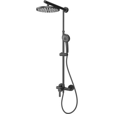 Schulte DuschMaster Rain mit Einhebelmischer rund BlackStyle, Mattschwarz Schulte DuschMaster Rain mit Einhebelmischer rund BlackStyle, Mattschwarz