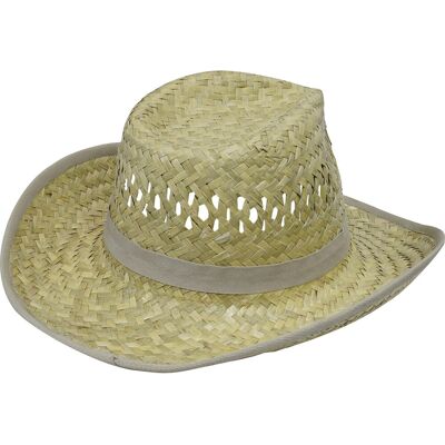 Strohhut Männer Natural-Beige Textilband Krempenkante Gr. 59-61 Strohhut Männer Natural-Beige Textilband Krempenkante Gr. 59-61