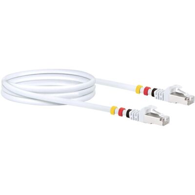 Schwaiger® CAT7 Netzwerkkabel S/FTP inkl. 3 Farbclips - Weiß 2,5 m Schwaiger® CAT7 Netzwerkkabel S/FTP inkl. 3 Farbclips - Weiß 2,5 m