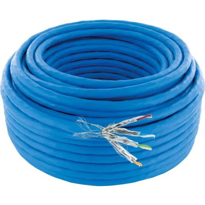 Schwaiger® CAT 8.1 Netzwerkkabel (S/FTP) unkonfektioniert 25m Blau Schwaiger® CAT 8.1 Netzwerkkabel (S/FTP) unkonfektioniert 25m Blau