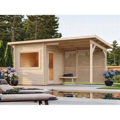Palmako Sauna Sanna Naturbelassen 490 cm x 210 cm Palmako Sauna Sanna Naturbelassen 490 cm x 210 cm