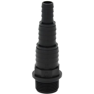 Stufen-Schlauchtülle 26,4 mm (G 3/4 Zoll) AG auf Schlauchtülle 25/19/13 mm PP Stufen-Schlauchtülle 26,4 mm (G 3/4 Zoll) AG auf Schlauchtülle 25/19/13 mm PP