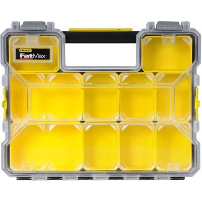 Stanley Fatmax Profi-Organizer mit 10 flachen Fächern und Kunststoffschließen Stanley Fatmax Profi-Organizer mit 10 flachen Fächern und Kunststoffschließen
