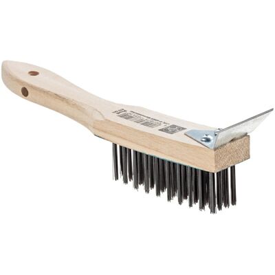 LUXTOOLS LUX-TOOLS Drahtbürste und Schaber 4-reihig LUXTOOLS LUX-TOOLS Drahtbürste und Schaber 4-reihig