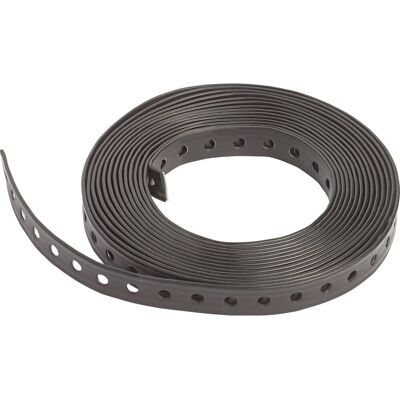 LUX-TOOLS Lochband Kunststoffummantelt 19 mm x 5 m Grau LUX-TOOLS Lochband Kunststoffummantelt 19 mm x 5 m Grau