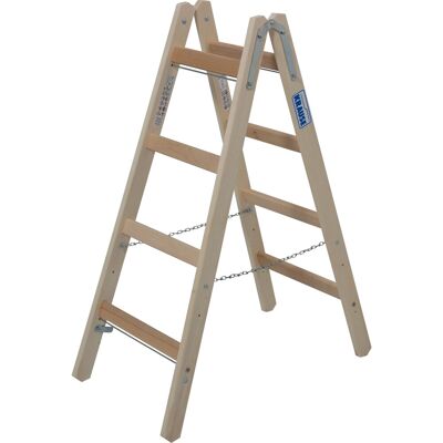 Krause Holz-Sprossen-Doppelleiter 2 x 4 Stufen Krause Holz-Sprossen-Doppelleiter 2 x 4 Stufen