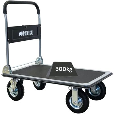 PROREGAL Klappbarer Profi-Transportwagen BIG RHINO 300 Werkzeugtasche & 6 Sicherungsösen Traglast 300kg Luftbereifung PROREGAL Klappbarer Profi-Transportwagen BIG RHINO 300 Werkzeugtasche & 6 Sicherungsösen Traglast 300kg Luftbereifung