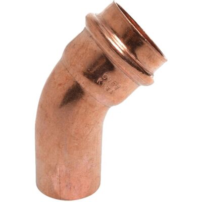 Kirchhoff CU-Bogen 45° 1 Muffe Blank 28 mm Kirchhoff CU-Bogen 45° 1 Muffe Blank 28 mm