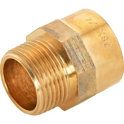 Löt-Übergangsnippel Ø 28 mm x 26,4 mm (R 3/4) Rotguss Löt-Übergangsnippel Ø 28 mm x 26,4 mm (R 3/4) Rotguss