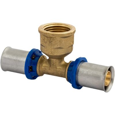 Kirchhoff MS-T-Stück Pressfitting für MSVR Blank 20 x 24,2 (3/4 Zoll IG) x 20 mm Kirchhoff MS-T-Stück Pressfitting für MSVR Blank 20 x 24,2 (3/4 Zoll IG) x 20 mm