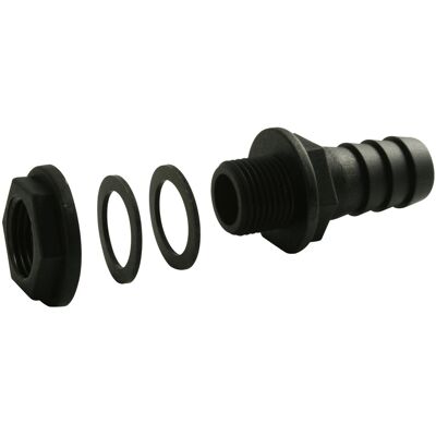 Marley - Regentonanschluss - schwarz - 19.05 mm - Schlauchanschluss Marley - Regentonanschluss - schwarz - 19.05 mm - Schlauchanschluss