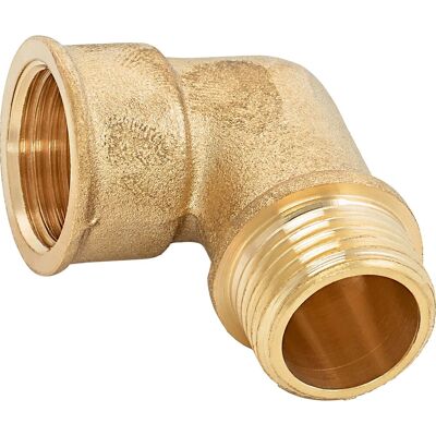 Gewinde-Winkel 18,6 mm (Rp 1/2) x 21 mm (R 1/2) Messing Gewinde-Winkel 18,6 mm (Rp 1/2) x 21 mm (R 1/2) Messing