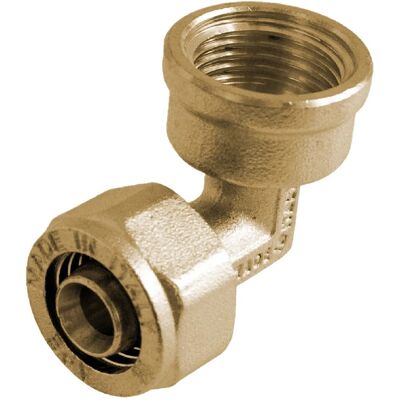 Kirchhoff Winkel 90° 26 mm x 24,2 mm (3/4 Zoll IG) Klemmfitting für MSVR Blank Kirchhoff Winkel 90° 26 mm x 24,2 mm (3/4 Zoll IG) Klemmfitting für MSVR Blank