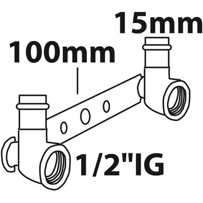 Kirchhoff RG-Montageeinheit 1 Muffe Blank 15 x 18,7 mm (1/2 Zoll IG) Stichmaß 100 mm Kirchhoff RG-Montageeinheit 1 Muffe Blank 15 x 18,7 mm (1/2 Zoll IG) Stichmaß 100 mm