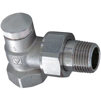 Herz Heizkörper Rücklaufverschraubung 13 mm (1/2 Zoll) Eckform Herz Heizkörper Rücklaufverschraubung 13 mm (1/2 Zoll) Eckform