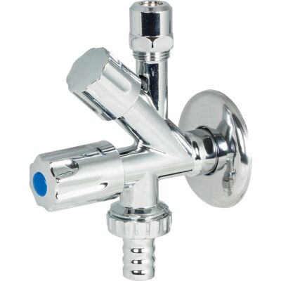 Waschgeräte-Ventil Schlauchverschraubung Eckventil 21 mm (R 1/2) x10x20 mm Waschgeräte-Ventil Schlauchverschraubung Eckventil 21 mm (R 1/2) x10x20 mm