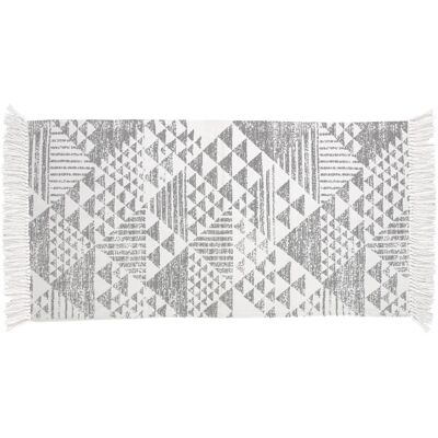 OBI Baumwoll Teppich gemustert Weiß-Grau 60 x 90 cm OBI Baumwoll Teppich gemustert Weiß-Grau 60 x 90 cm