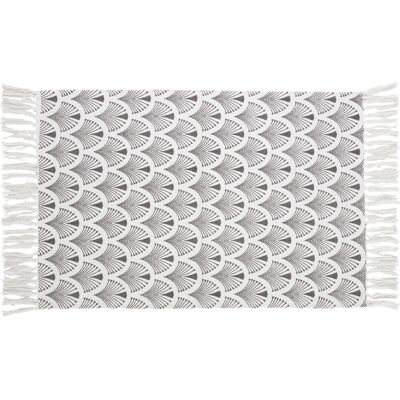 OBI Baumwoll Teppich gemustert Weiß-Grau 60 x 90 cm OBI Baumwoll Teppich gemustert Weiß-Grau 60 x 90 cm