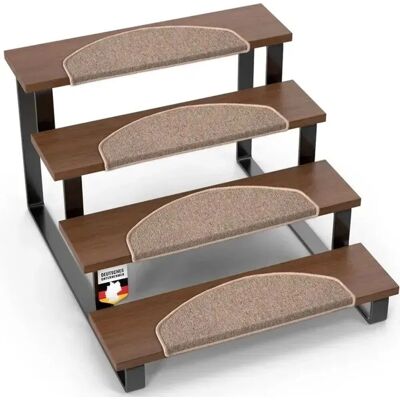 KARAT Stufenmatte London Pro Halbrund Beige 25 x 65 cm KARAT Stufenmatte London Pro Halbrund Beige 25 x 65 cm