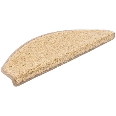 KARAT Shaggy Stufenmatte Barcelona Halbrund 23,5 x 65 cm Beige KARAT Shaggy Stufenmatte Barcelona Halbrund 23,5 x 65 cm Beige