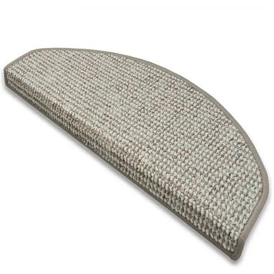 KARAT Stufenmatte Carlton Treppenmatte Grau-Beige Meliert 23,5 x 65 cm Halbrund KARAT Stufenmatte Carlton Treppenmatte Grau-Beige Meliert 23,5 x 65 cm Halbrund