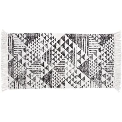 OBI Baumwoll Teppich gemustert Schwarz-Weiß 60 x 120 cm OBI Baumwoll Teppich gemustert Schwarz-Weiß 60 x 120 cm