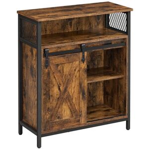 Vasagle Küchenschrank Rustikal 30 cm x 70 cm x 80 cm Braun-Schwarz