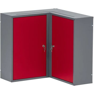 Küpper Eck-Hängeschrank 2-Türig mit 4 Fachböden 60 x 60 x 20 cm Dunkelrot Küpper Eck-Hängeschrank 2-Türig mit 4 Fachböden 60 x 60 x 20 cm Dunkelrot