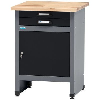 Küpper Werkbank Eintürig mit 2 Schubladen 84 x 60 x 60 cm Schwarz-Hellgrau Küpper Werkbank Eintürig mit 2 Schubladen 84 x 60 x 60 cm Schwarz-Hellgrau