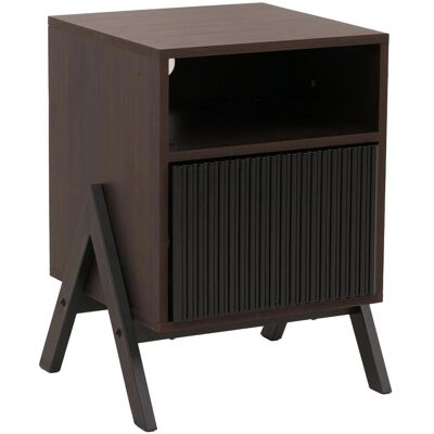 MCW Nachttisch O40 Schublade MDF Metall Melamin 59x40x40cm Walnuss-Optik MCW Nachttisch O40 Schublade MDF Metall Melamin 59x40x40cm Walnuss-Optik