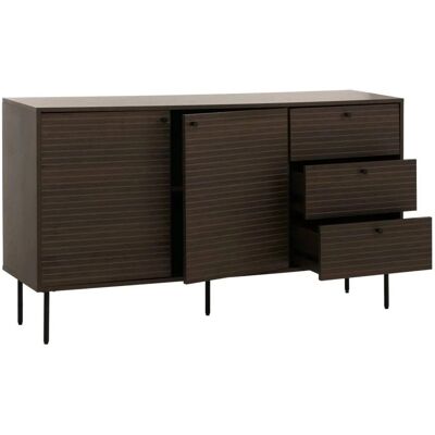MCW Kommode N78 3 Schubladen 2 Türen Dunkelbraun MCW Kommode N78 3 Schubladen 2 Türen Dunkelbraun