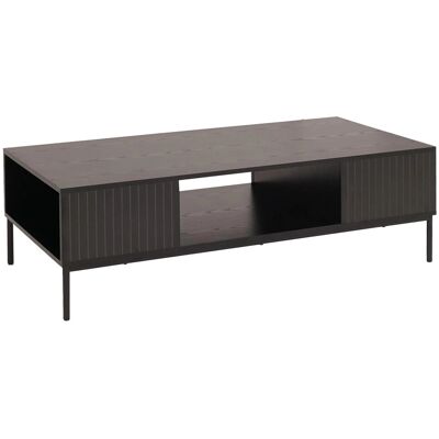MCW TV-Rack O39 Melamin MDF 39x120x60cm Holzoptik Schwarz MCW TV-Rack O39 Melamin MDF 39x120x60cm Holzoptik Schwarz