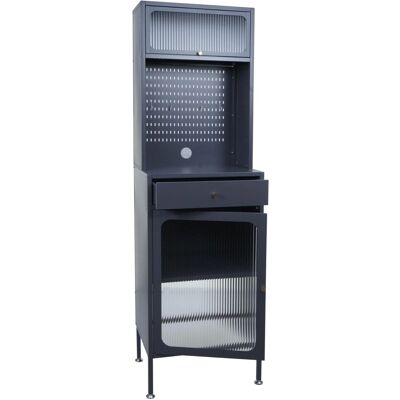 MCW Highboard P99 Staufächer Metall Glas 182x54x40cm Anthrazit MCW Highboard P99 Staufächer Metall Glas 182x54x40cm Anthrazit