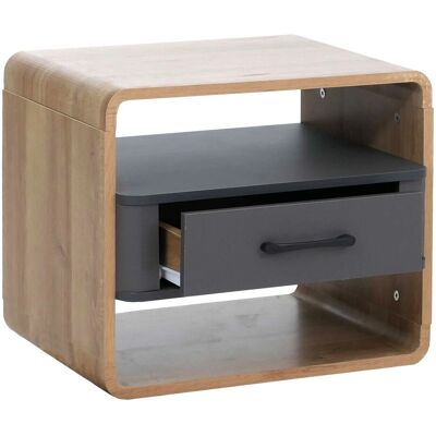MCW Nachttisch P43 Schublade MDF 40x48x44cm Rivera-Eiche-Optik Dunkelgrau MCW Nachttisch P43 Schublade MDF 40x48x44cm Rivera-Eiche-Optik Dunkelgrau
