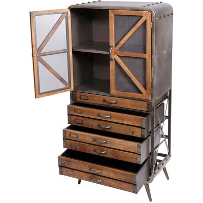 MCW Hochschrank F91 Industrial Tanne Holz Metall 128x60x33cm MCW Hochschrank F91 Industrial Tanne Holz Metall 128x60x33cm