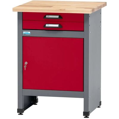 Küpper Werkbank Eintürig mit 2 Schubladen 84 x 60 x 60 cm Dunkelrot Küpper Werkbank Eintürig mit 2 Schubladen 84 x 60 x 60 cm Dunkelrot